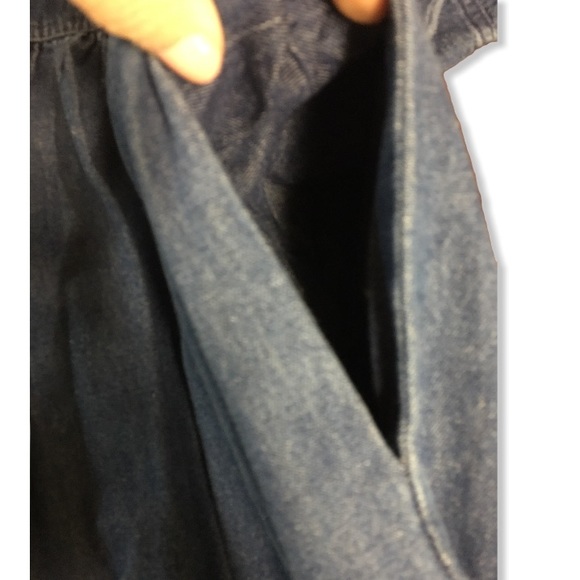 Vintage Denim Maxi Dress Long Sleeve Pockets 90’s Grunge - Picture 6 of 10